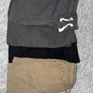 Kids Casual Shorts Set - Gray, Black, and Tan